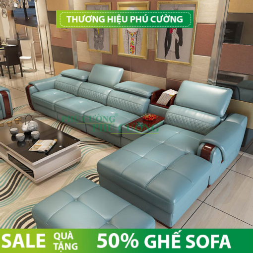 Sofa góc ốp gỗ cao cấp A103